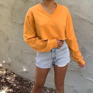 Yellow cropped sweater